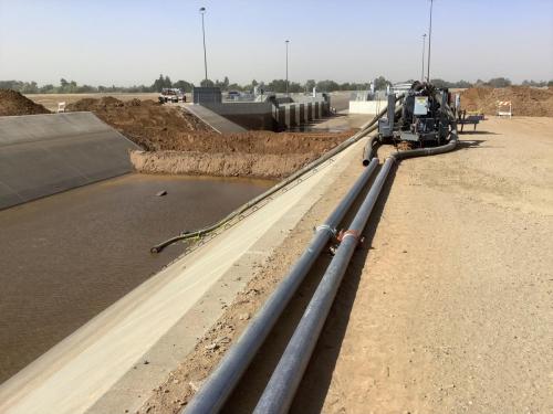 pump to dewater the canal